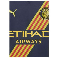 Męska koszulka wyjazdowa Girona FC 24/25 PUMA Club Navy Pelé Yellow Blue. Niebieskie koszulki sportowe męskie Puma, m, bez wzorów, bez kołnierzyka, bez ramiączek, do piłki nożnej. W wyprzedaży za 278.30 zł.