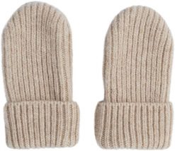Lodger Mittens Folklore Merino vilnas bērnu cimdiņi Beige 0-12m MTM 630_0-12. Brązowe rękawiczki dziecięce TB Print, bez wzorów. Za 72.71 zł.