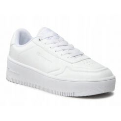 Buty Na co dzień Damskie Champion Rebound Platform Gruba Podeszwa. Białe obuwie sportowe damskie Champion, bez wzorów, trekkingowe. Za 239.00 zł.