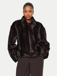 Bardot Futro Sylvie 59474JB2 Czarny Regular Fit. Czarne płaszcze damskie Bardot, bez wzorów, z futra, bez kaptura. Za 1,009.00 zł.