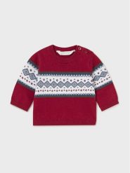 Mayoral Sweter 2.305 Czerwony Regular Fit. Czerwone swetry dla chłopców Mayoral, bez wzorów, z syntetyku, bez kołnierzyka, bez kaptura. Za 69.99 zł.