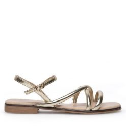 Sandały Jenny Fairy. Żółte sandały damskie Jenny Fairy, bez wzorów, bez obcasa, na płaskiej podeszwie, bez zapięcia. Za 53.99 zł.