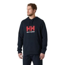 Bluza z kapturem Helly Hansen HH Logo 2.0. Niebieskie bluzy męskie Helly Hansen, m, bez wzorów, z bawełny, z kapturem. W wyprzedaży za 307.70 zł.
