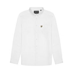Koszula z długim rękawem Lyle & Scott Plain Oxford. Białe koszule męskie LYLE AND SCOTT, m, bez wzorów, z bawełny, casualowe, bez kołnierzyka, bez ramiączek. Za 269.40 zł.