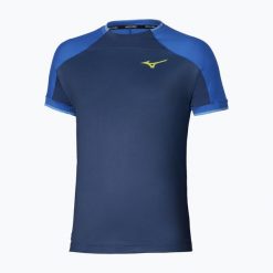 Koszulka męska Mizuno Stargazer Shadow Graphic Tee. Niebieskie koszulki sportowe męskie Mizuno, l, bez wzorów, z elastanu, bez kołnierzyka, bez ramiączek, na fitness i siłownię. Za 169.99 zł.