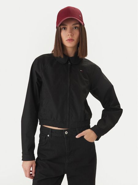 Tommy Jeans Kurtka przejściowa DW0DW20403 Czarny Regular Fit. Czarne kurtki damskie Tommy Jeans, xs, bez wzorów, z jeansu, bez kaptura. Za 369.99 zł.