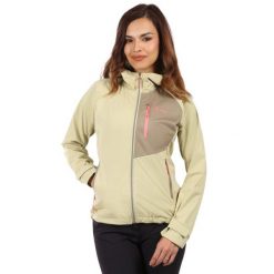 Damska kurtka softshell Kilpi BELTRA-W. Brązowe kurtki sportowe damskie Kilpi, xs, bez wzorów, z softshellu, bez kaptura, trekkingowe. Za 473.69 zł.