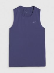 Чоловіча швидковисихаюча майка tank top regular - темно-синій. T-shirty męskie 4f, s, bez wzorów, bez kołnierzyka. W wyprzedaży za 549.90 zł.