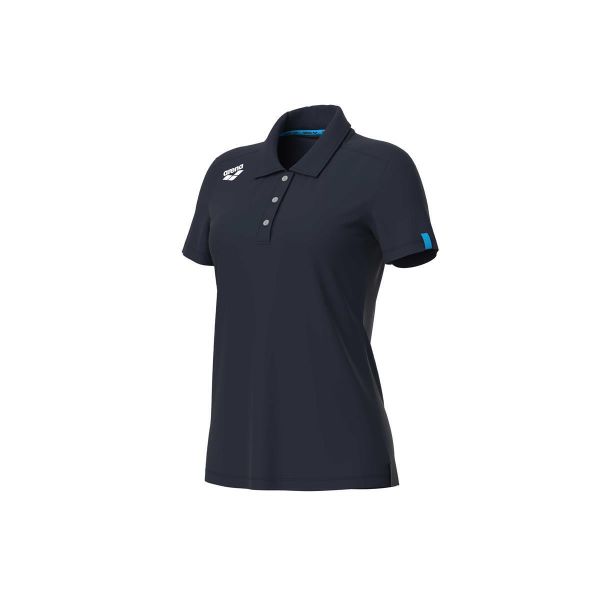 Damska koszulka polo Arena Team Solid. Niebieskie koszulki sportowe damskie Arena, m, bez wzorów, z materiału, bez kołnierzyka, bez ramiączek, na fitness i siłownię. Za 226.00 zł.