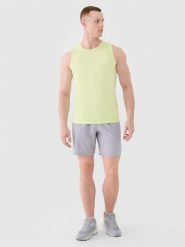 4F Spodenki treningowe szybkoschnące męskie - szare XL. Szare krótkie spodenki sportowe męskie 4f, l, bez wzorów, z dzianiny, na fitness i siłownię. Za 99.99 zł.