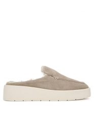 Calvin Klein Klapki Flatform Mule Suede Wl HW0HW03182 Beżowy. Brązowe klapki damskie Calvin Klein, bez wzorów, ze skóry, bez obcasa. Za 649.99 zł.