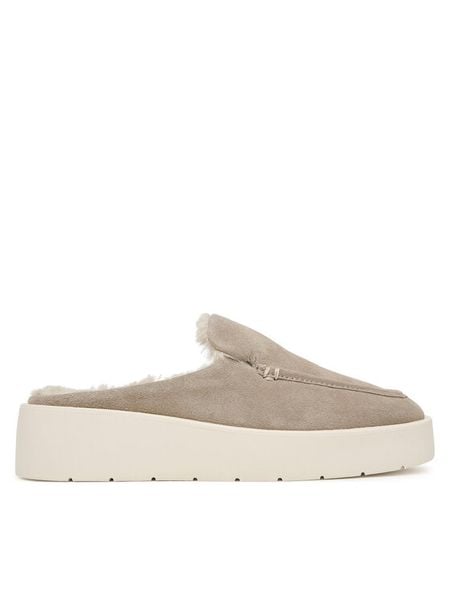 Calvin Klein Klapki Flatform Mule Suede Wl HW0HW03182 Beżowy. Brązowe klapki damskie Calvin Klein, bez wzorów, bez obcasa. Za 649.99 zł.