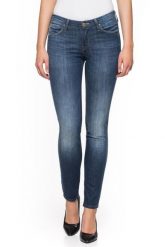 SPODNIE LEE DAMSKIE SCARLETT DEEP CLUSH L526ALBB. Niebieskie spodnie materiałowe damskie Lee, l, bez wzorów. W wyprzedaży za 49.99 zł.