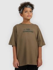 4F T-shirt loose z nadrukiem chłopięcy - khaki 128 (7-8 lat). Brązowe t-shirty dla chłopców 4f, bez wzorów, z bawełny, bez ramiączek. Za 59.99 zł.