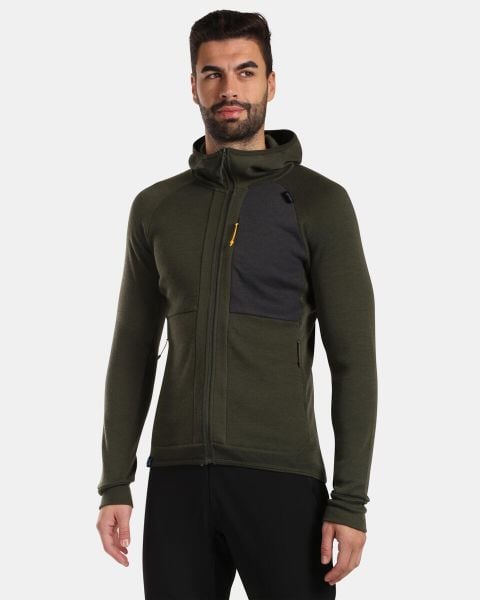 Bluza z kapturem Kilpi Merini. Zielone bluzy męskie Kilpi, m, bez wzorów, z materiału, z kapturem. Za 731.89 zł.