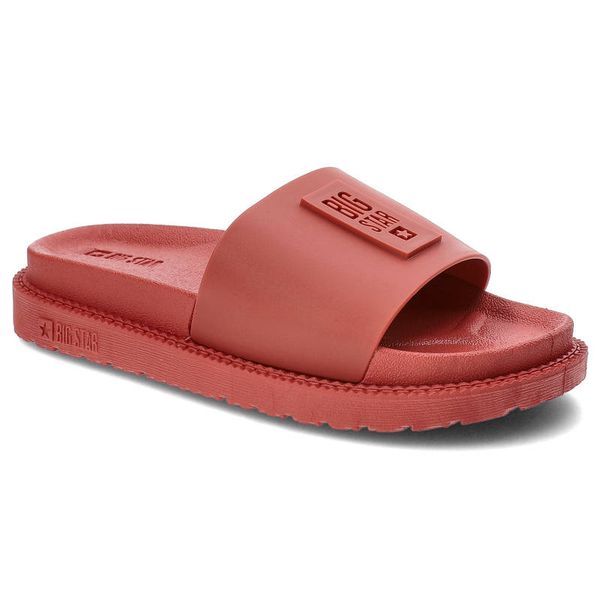 Czerwone Klapki Big Star Modne Buty Na Lato. Czerwone klapki damskie Big Star, bez wzorów, z syntetyku, bez obcasa, bez zapięcia. Za 79.99 zł.