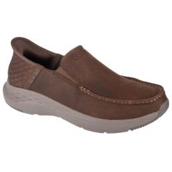 Tenisówki Skechers Model Slip-ins: Parson-oswin Kolor Brązowy. Brązowe trampki męskie Skechers, bez wzorów, z materiału, bez zapięcia. Za 399.99 zł.