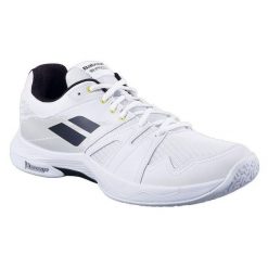 Buty do badmintona męskie Babolat Shadow Team 2 White. Białe buty sportowe męskie BABOLAT, bez zapięcia. Za 389.99 zł.