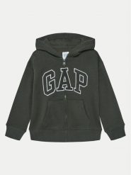 Gap Bluza 645395-01 Zielony Relaxed Fit. Zielone bluzy dla chłopców GAP, bez wzorów, z bawełny, bez ramiączek, bez kaptura. Za 109.99 zł.