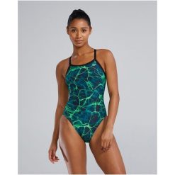 Strój pływacki damski TYR W DMDFIT SYNAPSE. Niebieskie bikini damskie TYR, bez wzorów. Za 298.30 zł.