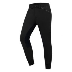 Spodnie do jazdy konnej z pełnym silikonowym wzmocnieniem ELT Matteo Classic. Czarne spodnie sportowe męskie ELT, m, bez wzorów, do jazdy konnej. Za 498.50 zł.