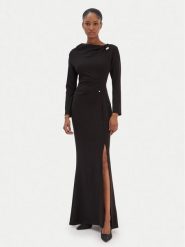 Rinascimento Sukienka koktajlowa CFC0126572003 Czarny Slim Fit. Czarne sukienki damskie Rinascimento, m, bez wzorów, z syntetyku, wizytowe, bez kołnierzyka, bez ramiączek. Za 669.99 zł.