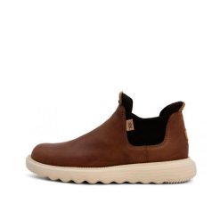 HEYDUDE Damskie Botki Branson Boot Craft. Brązowe botki damskie Hey dude, z materiału, bez obcasa, bez zapięcia. Za 289.00 zł.