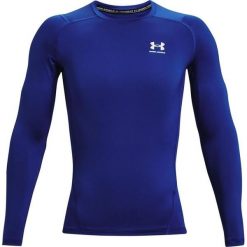 Męska Koszulka Z Długim Rękawem HeatGear. Niebieskie koszulki sportowe męskie Under Armour, m, bez wzorów, bez kołnierzyka, bez ramiączek, trekkingowe. Za 247.99 zł.
