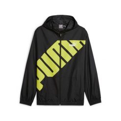 Puma Kurtka Hooded Graphic Windbreaker 62383701. Czarne kurtki męskie Puma, m, bez wzorów, z materiału, eleganckie, z kapturem. Za 184.01 zł.
