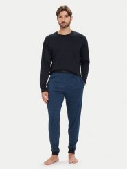 BOSS Piżama Relax 50550494 Granatowy Regular Fit. Niebieskie piżamy męskie Boss, m, bez wzorów, z bawełny, bez ramiączek. Za 559.99 zł.