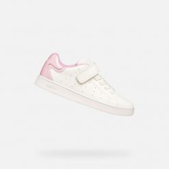 Buty GEOX J ECLYPER A Biały. Białe obuwie sportowe damskie Geox, bez wzorów, z syntetyku, na fitness i siłownię. Za 159.99 zł.