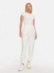 Guess Spodnie dresowe Cecilia V4BB13 K7UW2 Niebieski Regular Fit. Niebieskie spodnie dresowe damskie Guess, xs, z aplikacjami, z dresówki. Za 269.99 zł.