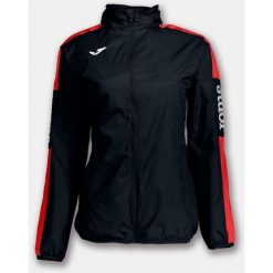 Kurtka przeciwdeszczowa damska Joma Championship IV czarno-czerwona 2XS. Czarne kurtki damskie Joma, s, bez wzorów. Za 169.99 zł.