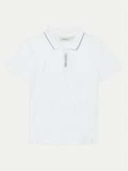 Calvin Klein Jeans Polo Embro Logo IB0IB02370 Biały Regular Fit. Białe t-shirty dla chłopców Calvin Klein Jeans, bez wzorów, z bawełny, bez ramiączek. Za 269.99 zł.