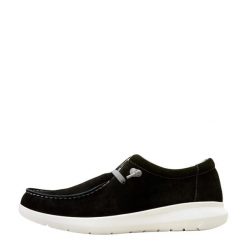 Buty żeglarskie Ariat Hilo. Czarne eleganckie półbuty Ariat, z gumy, eleganckie, z otwartym noskiem, bez zapięcia. Za 467.70 zł.