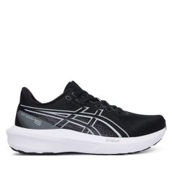 Buty do biegania Asics. Czarne obuwie sportowe damskie Asics, bez wzorów, do biegania. Za 569.99 zł.