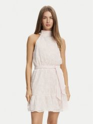 Guess Sukienka letnia W5GK15 W0WA2 Różowy Regular Fit. Czerwone sukienki damskie Guess, na lato, xs, z aplikacjami, z syntetyku, bez kołnierzyka, bez ramiączek. Za 489.99 zł.
