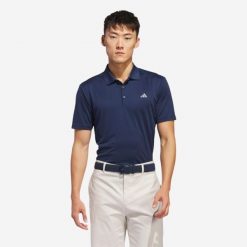 Koszulka polo do golfa z krótkim rękawem męska ADIDAS. Koszulki polo męskie Adidas, m, bez wzorów, z bawełny, klasyczne, bez ramiączek. Za 169.99 zł.