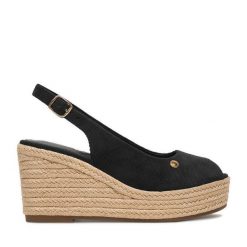 Espadryle Beverly Hills Polo Club. Czarne sandały damskie Beverly Hills Polo Club, bez wzorów, bez obcasa, bez zapięcia. Za 279.99 zł.