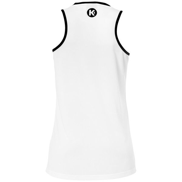 Damska koszulka typu tank top Kempa Player. Białe koszulki sportowe damskie Kempa, m, bez wzorów, bez kołnierzyka, bez ramiączek, do koszykówki. Za 122.50 zł.