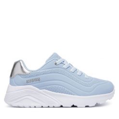 Sneakersy Skechers. Niebieskie trampki i tenisówki chłopięce Skechers, bez wzorów, bez zapięcia. Za 229.99 zł.