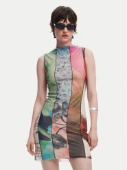 Desigual Sukienka codzienna St. Johns 25SWVK01 Kolorowy Slim Fit. Sukienki damskie Desigual, na co dzień, xs, bez wzorów, z syntetyku, bez kołnierzyka, bez ramiączek, proste. W wyprzedaży za 279.99 zł.