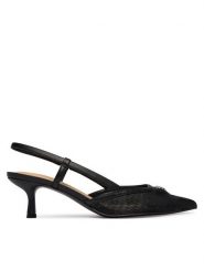 Guess Czółenka FLJYNO FAL05 Czarny. Czarne czółenka damskie Guess, z aplikacjami, z materiału, bez obcasa, bez zapięcia. Za 545.00 zł.