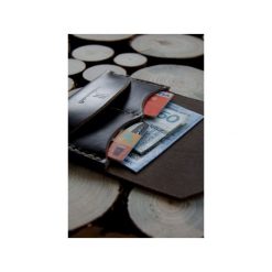 Traveler Wallet – minimalistyczny portfel skórzany, ręcznie szyty. Brązowe portfele męskie Woodsman craft, ze skóry. Za 199.00 zł.