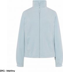 JHK FLRL300 - Bluza polarowa damska, taliowana, z suwakiem i dwoma zapinanymi kieszeniami - błękitny M. Niebieskie bluzy damskie JHK, m, bez wzorów, z polaru, bez kaptura. Za 58.74 zł.