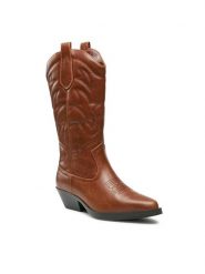 ONLY Shoes Kowbojki Onlbronco 15304379 Brązowy. Brązowe kozaki damskie ONLY Shoes, ze skóry, bez obcasa, na słupku. Za 349.99 zł.