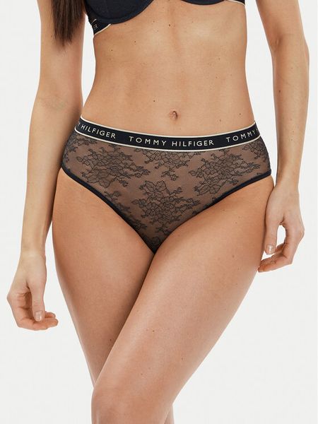 Tommy Hilfiger Figi klasyczne z wysokim stanem UW0UW05178 Granatowy. Niebieskie figi damskie Tommy Hilfiger, xs, bez wzorów, z syntetyku. Za 139.99 zł.