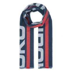 Zimowy szalik retro Siroko Bandai Blue. Niebieskie szaliki i chusty damskie SIROKO, na zimę, bez wzorów, z tkaniny, retro. Za 63.00 zł.