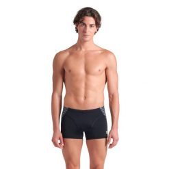 Szorty Kąpielowe Arena Monogram Swim Short. Czarne kąpielówki męskie Arena, m, bez wzorów, na fitness i siłownię. Za 139.99 zł.