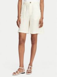 Marella Szorty materiałowe Emme by Marella Adorni 2615141032 Kremowy Regular Fit. Białe szorty damskie Marella, bez wzorów, ze lnu. Za 298.99 zł.